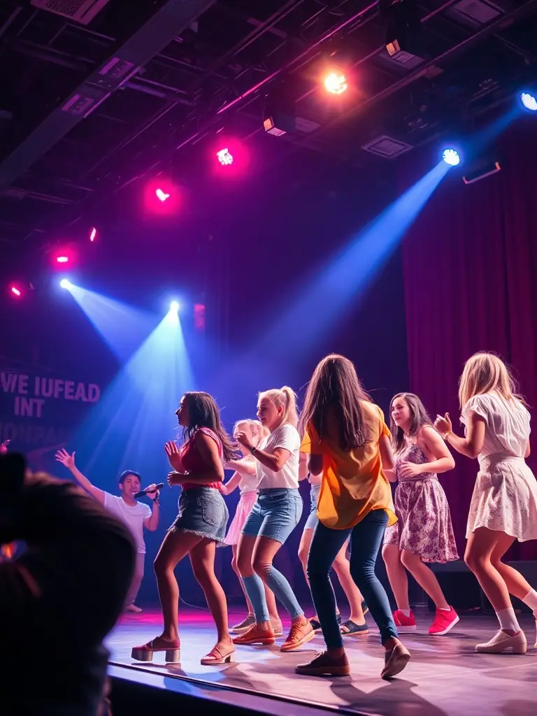 A vibrant photograph capturing a live performance at one of TEPAKONU's artist showcasing events, highlighting the energy and talent of the emerging artists.